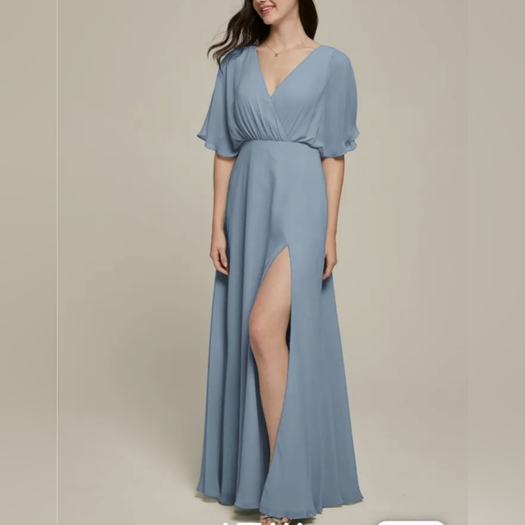 David's Bridal Dresses & Skirts - AW Vickie Bridesmaid Prom Formal Special Occasion Wedding Guest Dress, 4, Blue